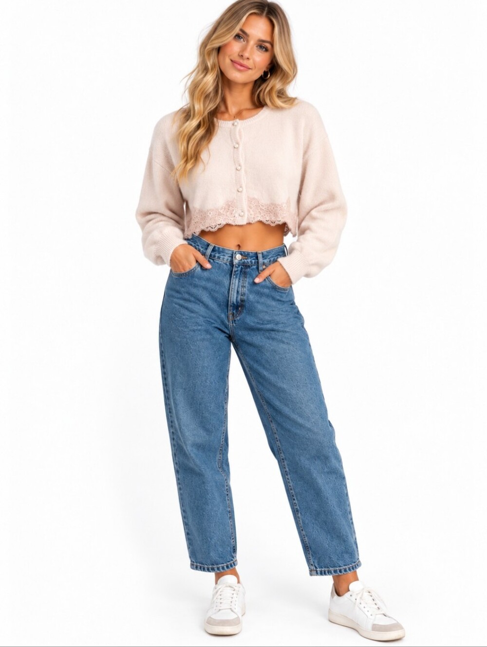 Vtg 80s / 90s Gitano high rise tapered cotton blue denim jeans. W 34" L 32"